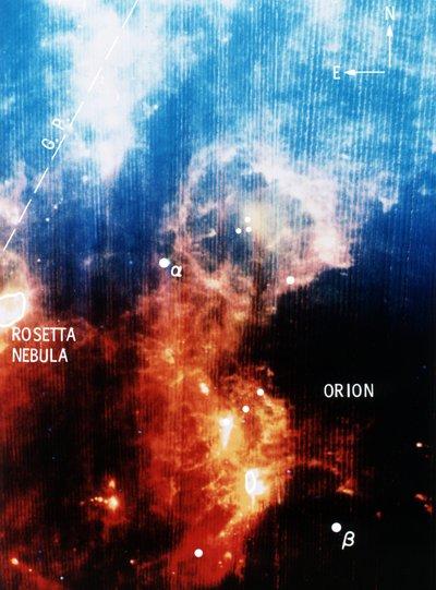 Infrarotansicht des Sternbilds Orion. von National Aeronautics and Space Administration National Aeronautics and Space Administration